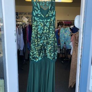 Vibrantly beaded long dress